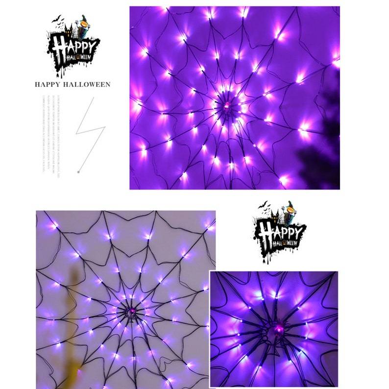 Halloween Spider Web Decorative String Lights