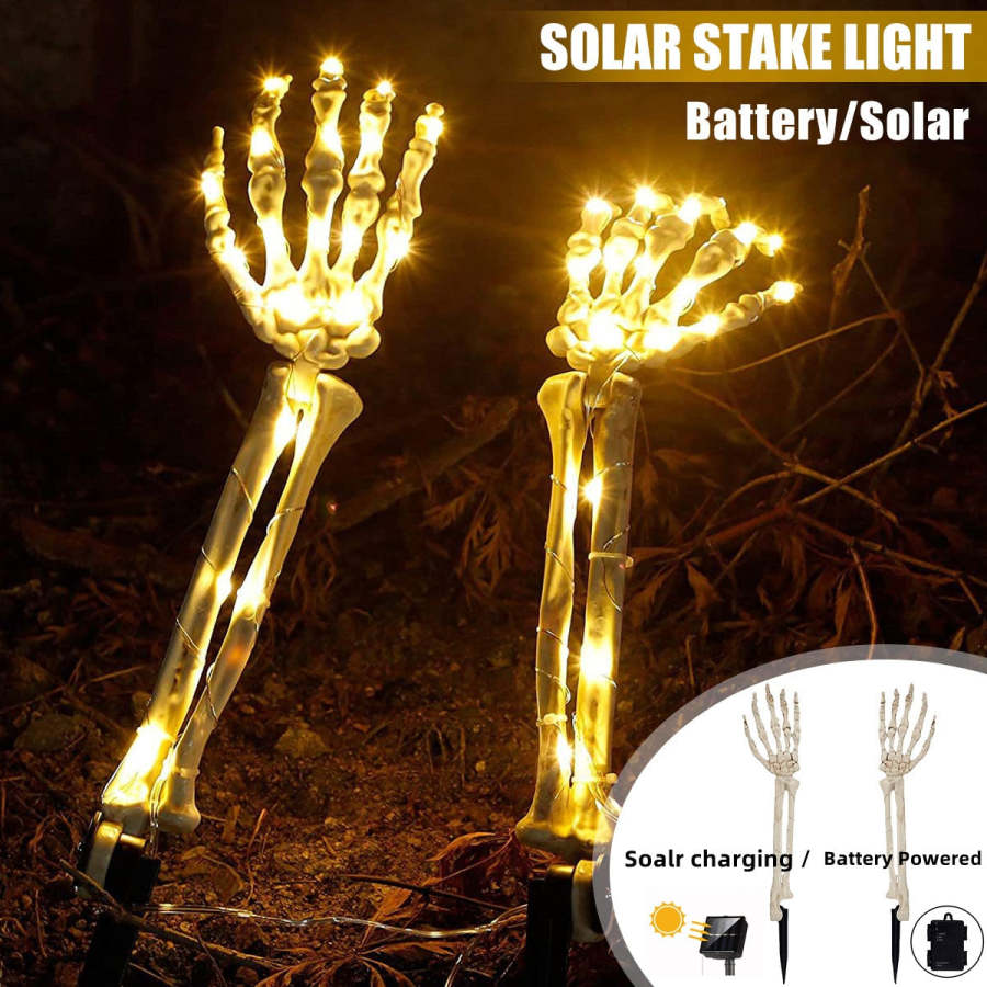 👻🎃Halloween Glowing Skull Hand Bones - 2 Pack