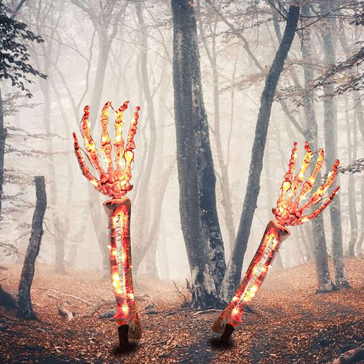 👻🎃Halloween Glowing Skull Hand Bones - 2 Pack