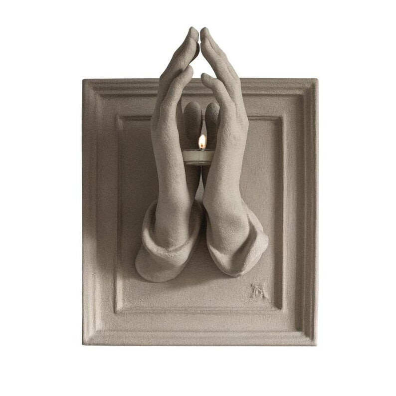 ✨Handmade "Praying Hands" Candle Holder & Wall Decor
