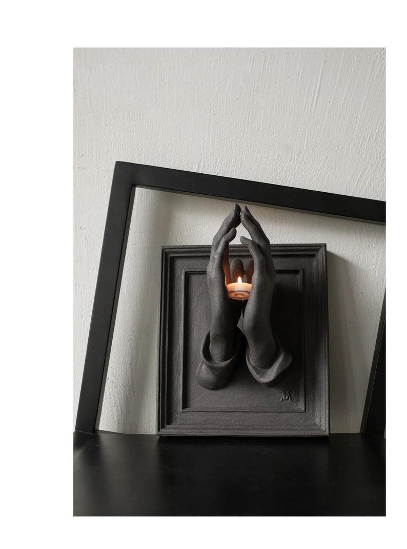 ✨Handmade "Praying Hands" Candle Holder & Wall Decor