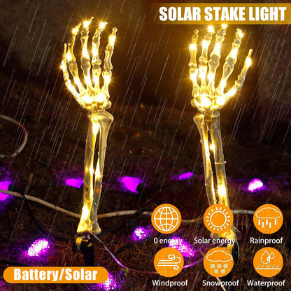 👻🎃Halloween Glowing Skull Hand Bones - 2 Pack