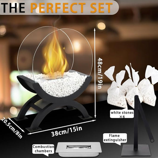 Round Large Tabletop Fireplace