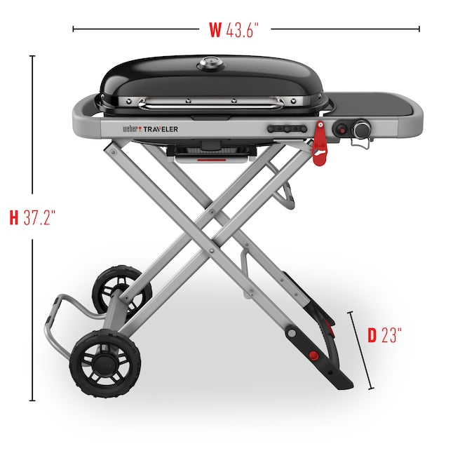 Weber Traveler 320-Sq. in Stealth Portable Liquid propane Grill