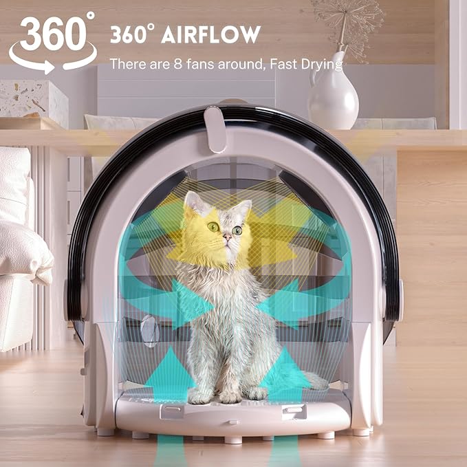 Foldable Automatic Pet Dryer Box for Cats and Small Dogs