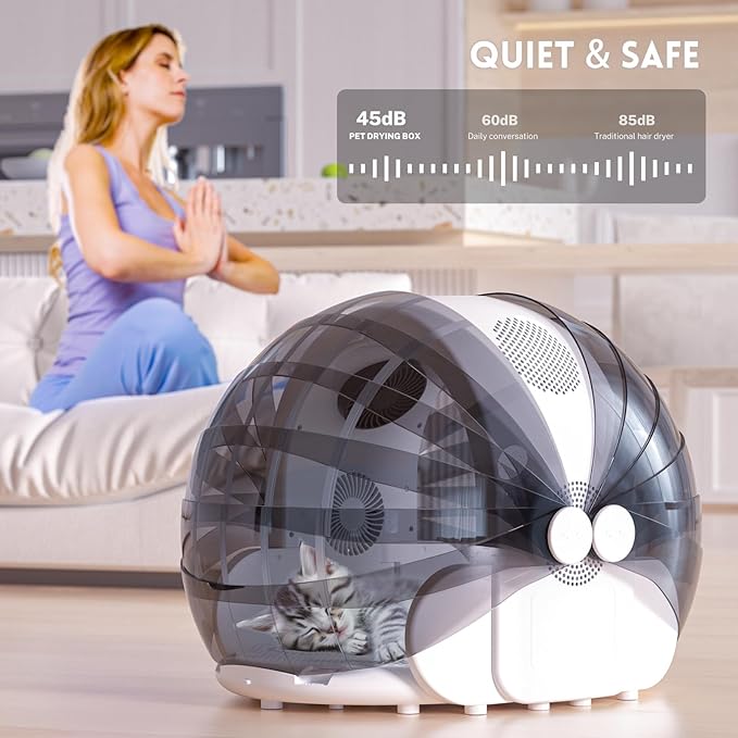Foldable Automatic Pet Dryer Box for Cats and Small Dogs