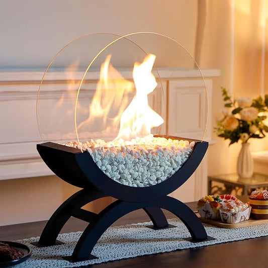 Round Large Tabletop Fireplace